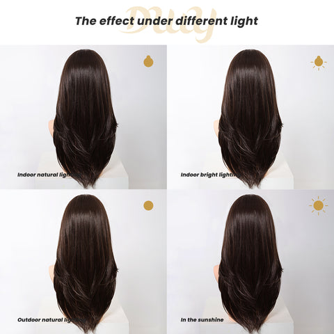 Rowan-DWY Mono Lace Front Free Part Long Straight Blonde Glueless Synthetic Wig