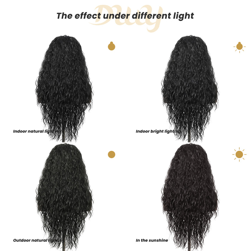 DWY Jet Black Lace Front Synthetic Wig