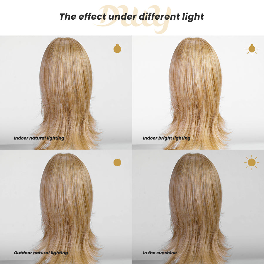 Rebekah C-DWY Mono Lace Front Free Part Long Straight  Blonde Glueless Synthetic Wig