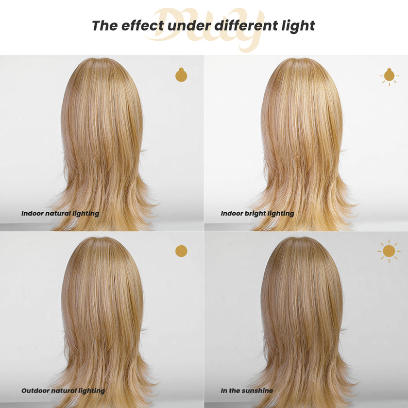 Rebekah C-DWY Mono Lace Front Free Part Long Straight  Blonde Glueless Synthetic Wig