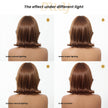 Aine-DWY Short-Length Tea Brown Flip Bob Wig with Bangs Glueless Synthetic Wig