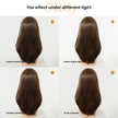Willa- NEW! DWY Pre-cut U part Diamond Lace Long-length Lace Icy Bronde Highlighted Layer-cut Curly Hair Glueless Synthetic Wigs for Women 22 Inch
