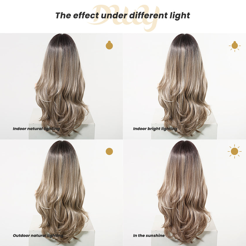 Liora-DWY SkinWeft Mono Lace Front Free Part Straight Glueless Synthetic Wig