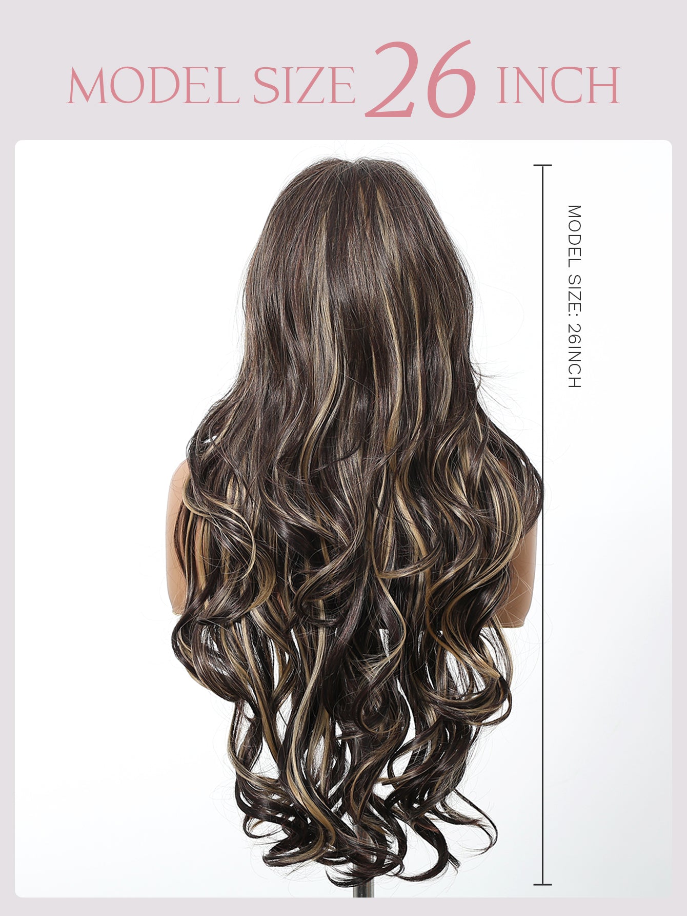 Valentina- New Arrival DWY 13×6 Lace Front Free Part Long-Length Curly Brown with Highlights Glueless Synthetic Wig