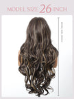 Valentina- New Arrival DWY 13×6 Lace Front Free Part Long-Length Curly Brown with Highlights Glueless Synthetic Wig