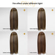 Maya-DWY Mono Lace Front Free Part Long Straight Balayage Brown Synthetic Wig