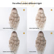Grace-DWY Lace Front 13x6 Free Part Platinum Blonde Natural Wavy Tresses Synthetic Wig