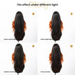 Mina C-DWY Lace Front Middle Part Long Body Wavy Orange Ombre Glueless Synthetic Wig
