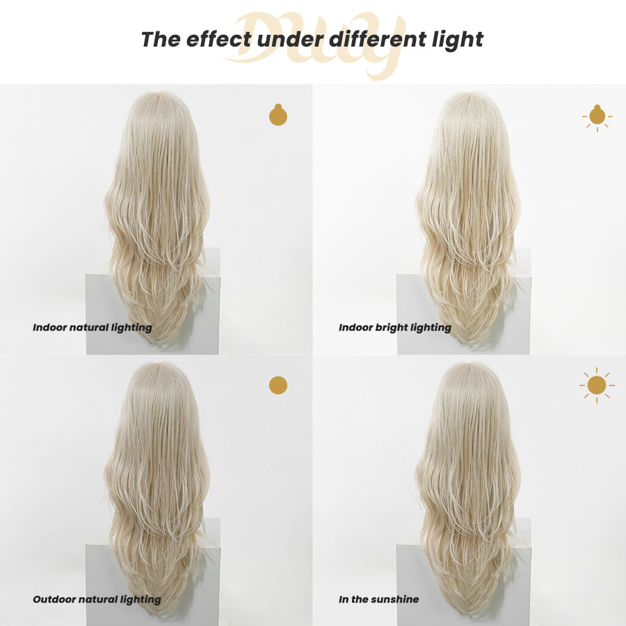 Dara C- NEW! DWY Mono Lace Front Free Part Long-Length Wavy Brown Glueless Synthetic Wig