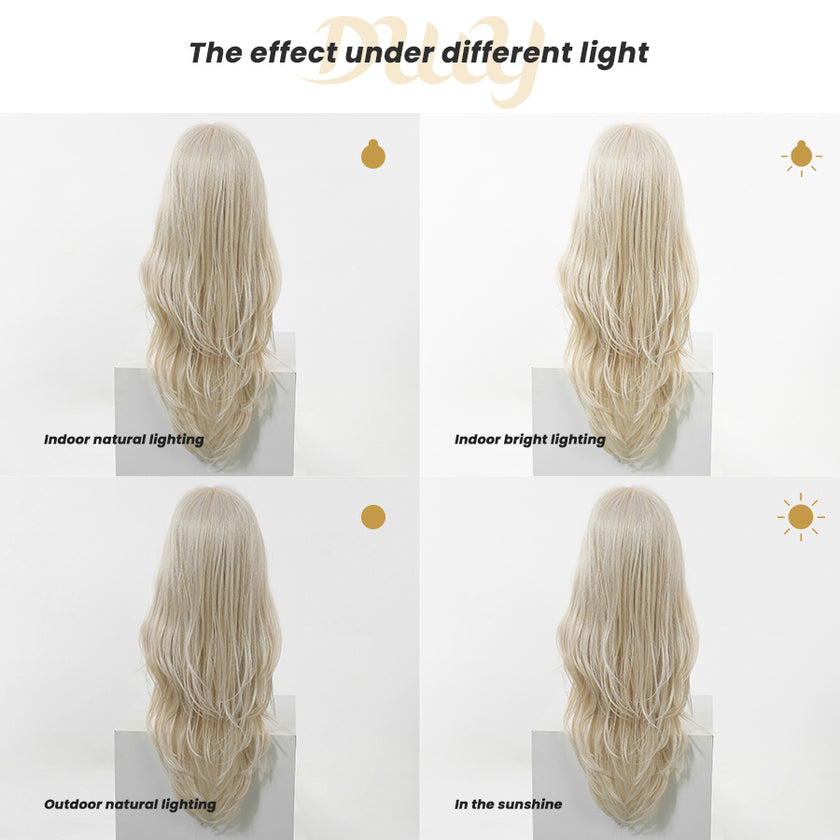 Dara C- NEW! DWY Mono Lace Front Free Part Long-Length Wavy Brown Glueless Synthetic Wig