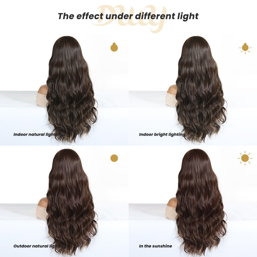 [CLEARANCE SALE] Ade -DWY Long-length Water Wave Glueless Synthetic Wig for Women 24 Inches