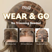 Freya-DWY NEW Step Go Lace Free Part Mid-Length Layered Brown Highlighted Glueless Mixed Japanese Fiber Wig