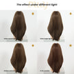 Tina- DWY NEWIN Long-length Layer-cut Straight with Air Bangs Linen Brown with Highlights Glueless Synthetic Wig