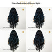 DWY 26-Inch Long Black Wavy Wig with Blue Highlights – Synthetic Heat-Resistant Curly Wig for Stylish Daily Wear and Parties HC11140-1