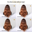 Eva - DWY Mid-Length Ginger With Dark Roots Curly Glueless Synthetic Wig 20 Inch