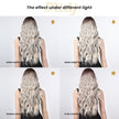 Vera-DWY Long Curly Rooted Gray Ivory Glueless Synthetic Wig