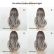 Simone -DWY Long-length Layer-cut Wave Ash Grey Gradient Glueless Synthetic Wig