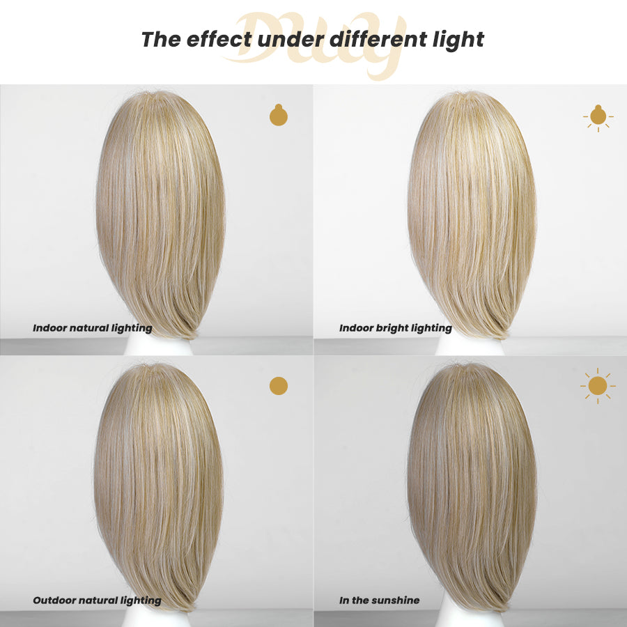 (Us Only)Gisele-DWY Lace Front 13×6 Free Part Mid-Length Natural Wavy Blonde Synthetic Wig