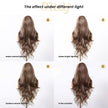 Biscuit-DWY Filter Lace 13×6 Body Waves Dark Brown Blonde Highlights Wig