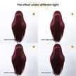 Seraphine-DWY Filter Lace 28-Inch Silky Straight Burgundy Lace Front Wig – 13x6 Free Part