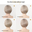 Summer-DWY Mono Lace Front Free Part Short Blonde Curly Bob Glueless Synthetic Wig for Women 10 Inches