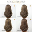 Lainey H-NEW COLOR DWY 13×4 Free Parting Hand -Tied Top Middle Length Light Brown with Highlights  Glueless Synthetic Wig