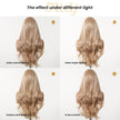 Marisol - DWY Pre-cut U part Diamond Lace Long-length Lace Milk Tea Blonde Curly Hair Glueless Synthetic Wigs for Women 26 Inch