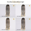 Olive-DWY Mono Lace Front Curly Free Part Ombre Brown With Blonde Synthetic Wig