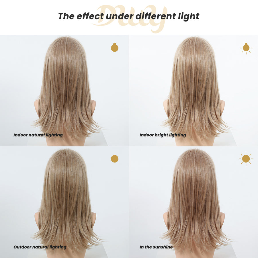 Isolde (lace) C- DWY NEW DWY 13×4 Lace Front Free Part Mid-Length Straight Blonde Glueless Synthetic Wig
