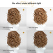 Julian-DWY Mono Lace Front Free Part Short Curly Light Brown with Highlights Glueless Synthetic Wig