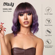 Amelia-DWY Ombre Purple Curly Wig With Bangs