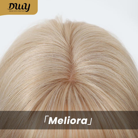 【New in】Meliora - 22-Inch Short-Length Straight Blonde Wig with Realistic Large Area Scalp and Layer-Cut