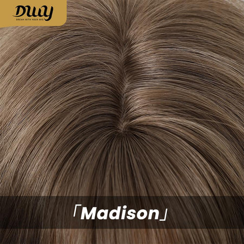 【New in】Madison-DWY 26-Inch Wavy Light Brown Glueless Synthetic Wig with Large Scalp Area