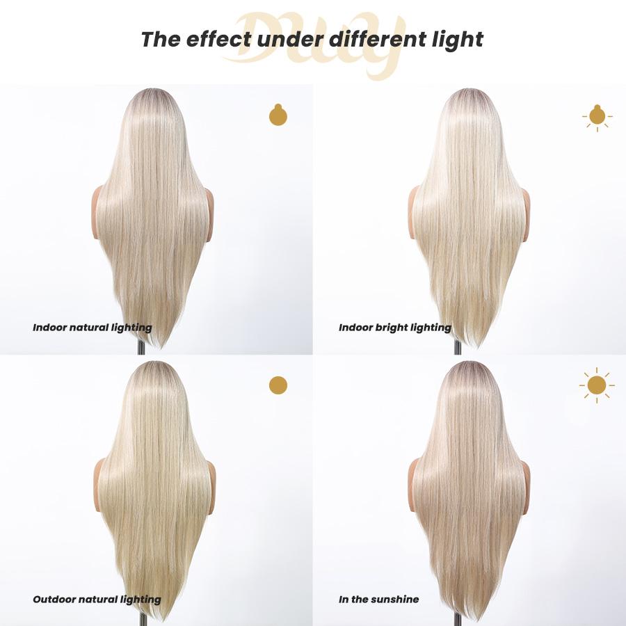 (Us Only)Joyce- DWY 13×6 Lace Front Free Part Long Golden Gradient Straight Glueless Synthetic Wig
