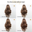 (Us Only)Elara-DWY MiraScalp Long-length Wave Tea Brown Big Scalp Area Glueless Synthetic Wig
