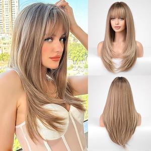 Jude-DWY Long Straight Sliky Glueless Synthetic Wig