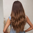 DWY Lace front 22 Inch flax brown long curly wig for women DWY-BL11017-1