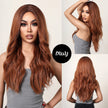 26 Inches Long Curly Reddish Brown Wigs Synthetic Wigs Women's Wigs for Daily Use,Cosplay or Party Taking Photos LC9007-1
