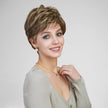 Bella-DWY Mono Lace Front Free Part Ash Brown Short Pixie Synthetic Wig