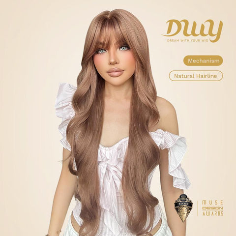 【New in】Stella-DWY 30-Inch Long Wavy Realistic Scalp Glueless Synthetic Wig