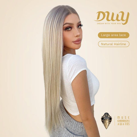 Joyce- DWY 13×6 Lace Front Free Part Long Golden Gradient Straight Glueless Synthetic Wig