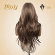 (Us Only)Elara-DWY MiraScalp Long-length Wave Tea Brown Big Scalp Area Glueless Synthetic Wig