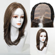 Addison-DWY 16-Inch Glueless Skin Weft Mono Lace Front Synthetic Wig - Mid-Length Brown with Highlights