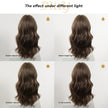 Cider - New ! DWY Bionic Silk Top 22-Inch Long Wave Bronde Balayage Glueless Synthetic Wig with Bangs for Women High-Quality Premium Fiber Easy Wear Comfortable Fit