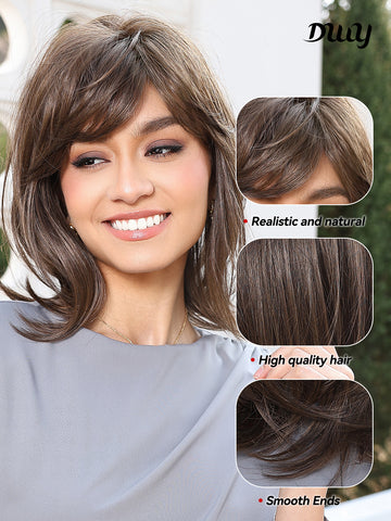 DWY-Mono Top Synthetic Lace Front Wig for Women Short Hair blonde