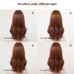 Tanssy C-DWY New Technology! Bionic Silk Top Ginger 22-Inch Long Wave Glueless Synthetic Wig
