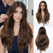Lila-DWY  Synthetic Lace Front Brown HD Lace Body Wave Pre Plucked Glueless Wig