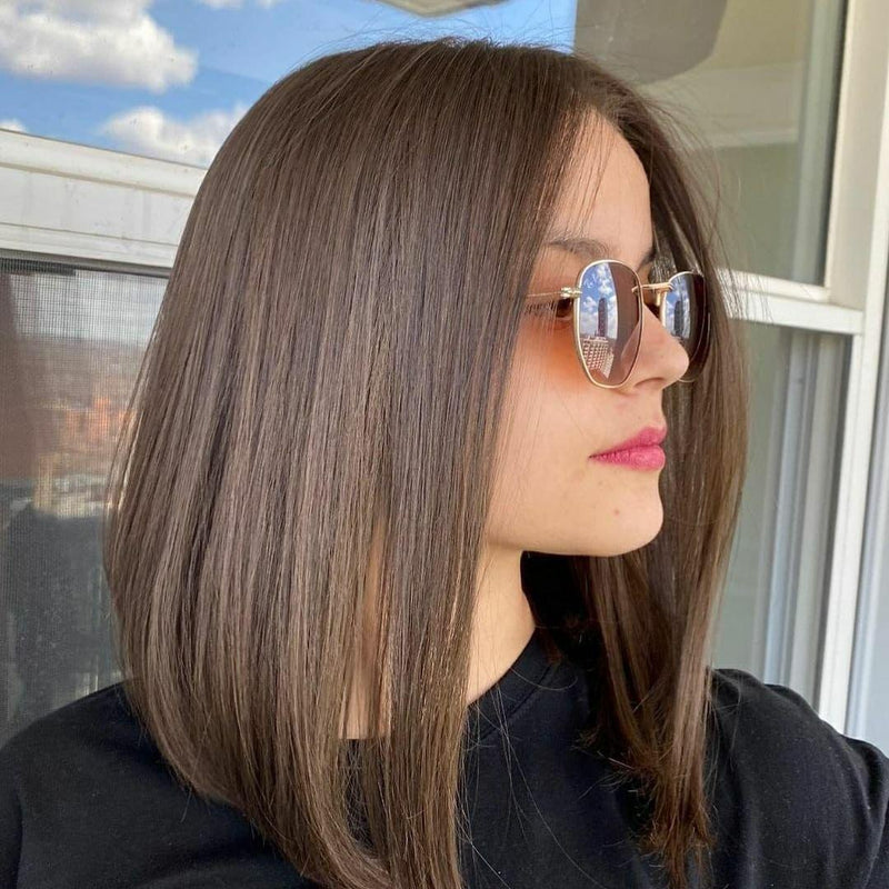 Chaya-DWY Lace Front Natural Jewish Wig Bob Straight Synthetic Wig 7 Shades 14 Inch