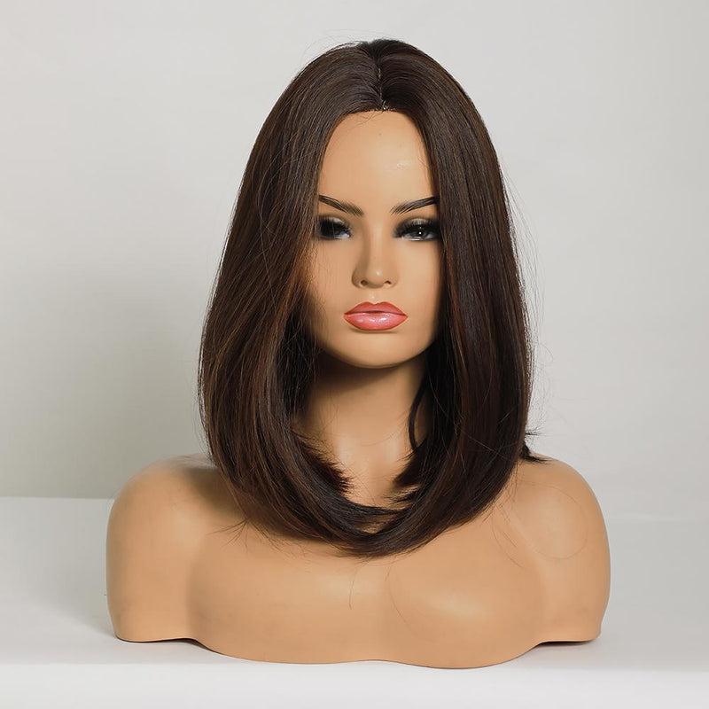 Chaya-DWY Lace Front Natural Jewish Wig Bob Straight Synthetic Wig 7 Shades 14 Inch