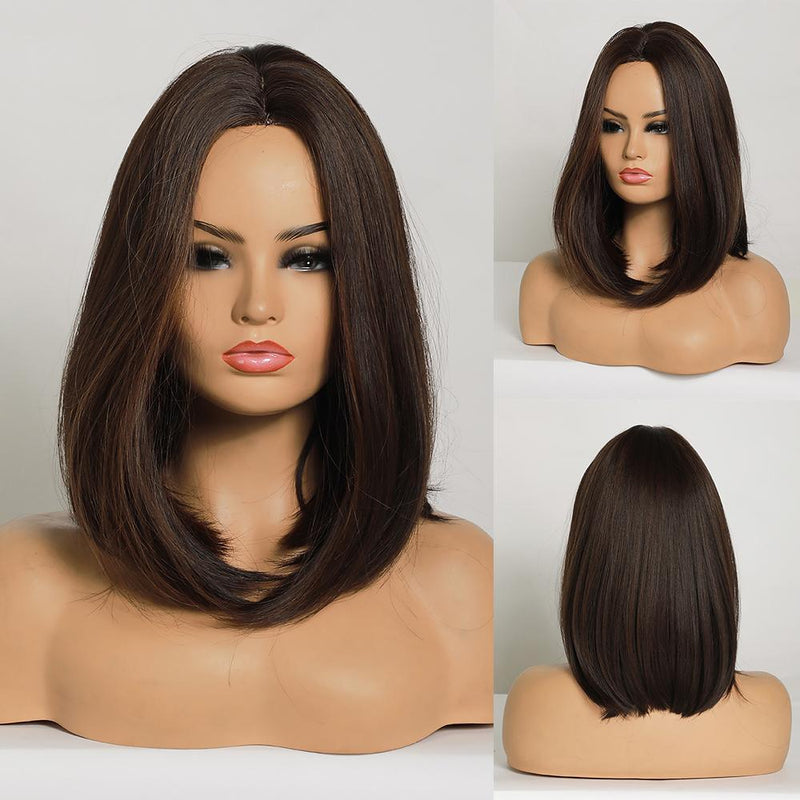 Chaya-DWY Lace Front Natural Jewish Wig Bob Straight Synthetic Wig 7 Shades 14 Inch